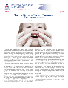 Tooth Decay in Young Children: You can prevent it! &amp; Evelyn Whitmer