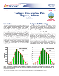 Turfgrass Consumptive Use: Flagstaff, Arizona E    TENSION Introduction