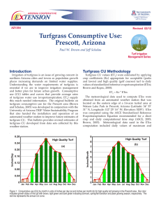 Turfgrass Consumptive Use: Prescott, Arizona E    TENSION Introduction