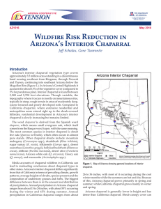Wildfire Risk Reduction in Arizona’s Interior Chaparral E    TENSION