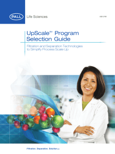 UpScale Program Selection Guide Filtration and Separation Technologies