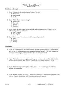 PES 111 General Physics I