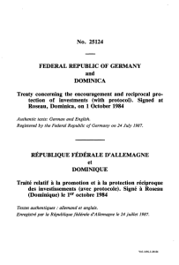 No . 25124 FEDERAL REPUBLIC OF GERMANY and DOMINICA