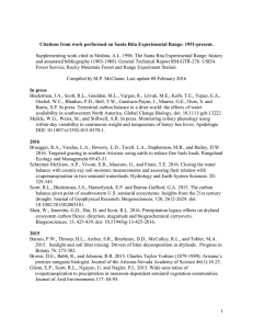 Supplementing work cited in Medina, A.L. 1996. The Santa Rita... and annotated bibliography (1903-1988). General Technical Report RM-GTR-276. USDA