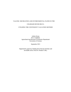 VALUING  RECREATION AND ENVIRONMENTAL FLOWS IN THE COLORADO RIVER DELTA