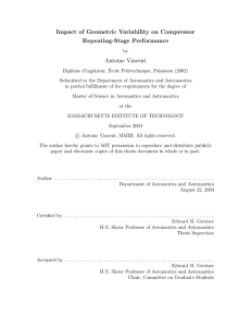 Impact of Geometric Variability on Compressor Repeating-Stage Performance Antoine Vincent