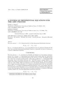 A SYSTEM OF DIFFERENTIAL EQUATIONS FOR THE AIRY PROCESS