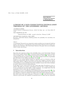 A PROOF OF A NON-COMMUTATIVE CENTRAL LIMIT