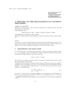 A REMARK ON THE EQUIVALENCE OF GAUSSIAN PROCESSES