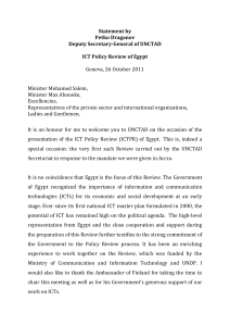 Statement by  Petko Draganov  Deputy Secretary­General of UNCTAD   