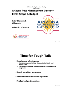 Time for Tough Talk Arizona Pest Management Center – Examine our infrastructure