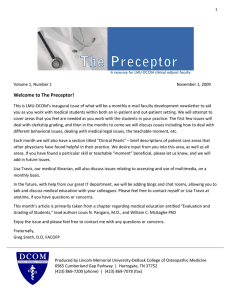 Welcome to The Preceptor! 
