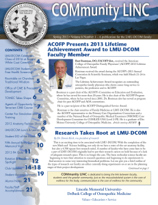 4 ACOFP Presents 2013 Lifetime Achievement Award to LMU-DCOM Faculty Member_______________________