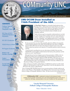 3 LMU-DCOM Dean Installed as 116th President of the AOA___________ CONTENTS