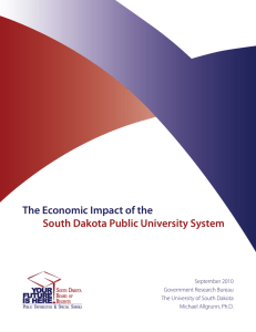 The Economic Impact of the  South Dakota Public University System September 2010
