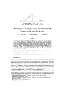 Convergence of mixing times for sequences of D.A. Croydon B.M. Hambly