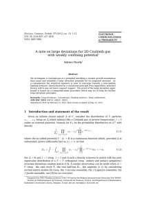 A note on large deviations for 2D Coulomb gas Adrien Hardy ∗