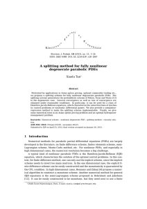 A splitting method for fully nonlinear degenerate parabolic PDEs Xiaolu Tan