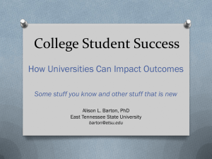 College Student Success How Universities Can Impact Outcomes