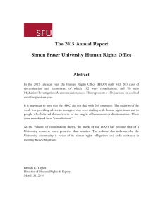 The 2015 Annual Report  Simon Fraser University Human Rights Office Abstract