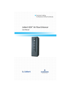 Liebert XDA Air Flow Enhancer User Manual Precision Cooling