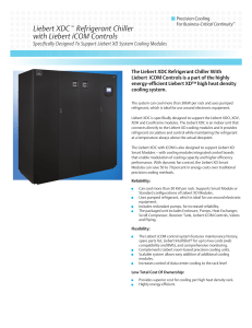 Liebert XDC Refrigerant Chiller with Liebert iCOM Controls