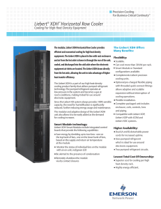 Liebert XDH Horizontal Row Cooler Cooling For High Heat Density Equipment