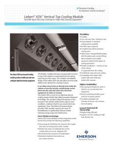 Liebert XDV Vertical Top Cooling Module