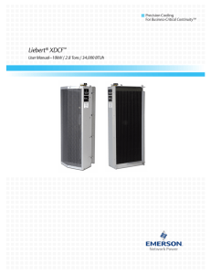 Liebert XDCF User Manual–10kW / 2.8 Tons / 34,000 BTUh Precision Cooling