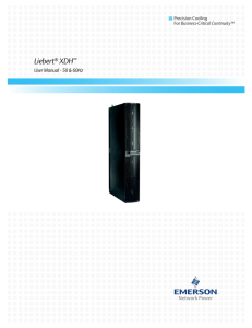 Liebert XDH User Manual - 50 &amp; 60Hz Precision Cooling