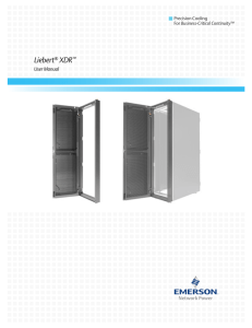 Liebert XDR User Manual Precision Cooling