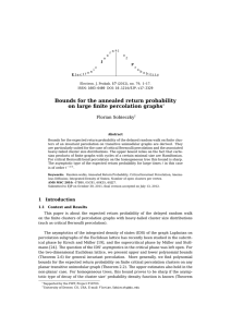 Bounds for the annealed return probability on large finite percolation graphs ∗