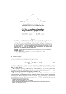 CLT for crossings of random trigonometric polynomials Jean-Marc Azaïs José R. León