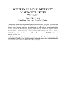 WESTERN ILLINOIS UNIVERSITY BOARD OF TRUSTEES  October 2, 2015