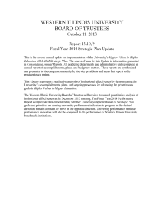 WESTERN ILLINOIS UNIVERSITY BOARD OF TRUSTEES October 11, 2013