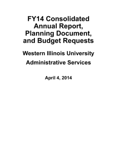 FY14 Consolidated Annual Report, Planning Document, and Budget Requests