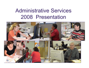 Administrative Services 2008  Presentation