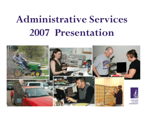 Administrative Services 2007  Presentation