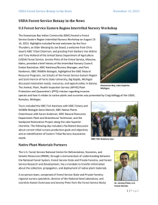 USDA Forest Service Botany in the News November 15, 2013