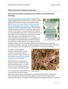 USDA Forest Service Botany in the News Workshop August 15, 2014