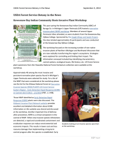 USDA Forest Service Botany in the News September 4, 2014