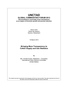 UNCTAD  GLOBAL COMMODITIES FORUM 2013 Bringing More Transparency to