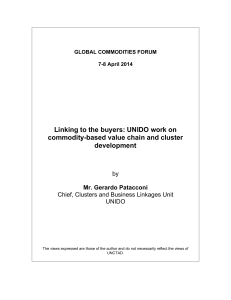 Linking to the buyers: UNIDO work on development