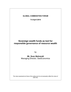 Sovereign wealth funds as tool for responsible governance of resource wealth