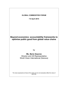 Beyond economics: accountability frameworks to  Ms. Beris Gwynne