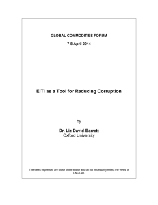 EITI as a Tool for Reducing Corruption  Dr. Liz David-Barrett by