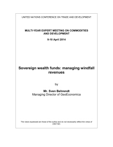 Sovereign wealth funds: managing windfall revenues  by