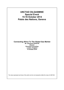 UNCTAD OILGASMINE Special Event 15-16 October 2014 Palais des Nations, Geneva