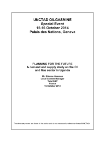 UNCTAD OILGASMINE Special Event 15-16 October 2014 Palais des Nations, Geneva