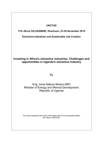 UNCTAD  17th Africa OILGASMINE, Khartoum, 23-26 November 2015